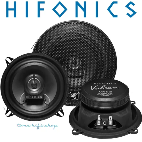 Hifonics 2-Wege Koaxial Lautsprecher Set Vulcan VX52 - Car-HiFi-Lautsprecher mit 150 Watt Gesamtleistung, ideal für kraftvollen Sound im Auto und einfache Installation.