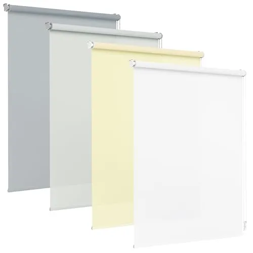 Jalousiescout Klemmfix Rollo ohne Bohren, 102,5 x 150 cm - Seitenzug- & Springrollos, lichtdurchlässig und einfach zu montieren ohne Bohren - idealer Sonnenschutz für Fenster und Türen.