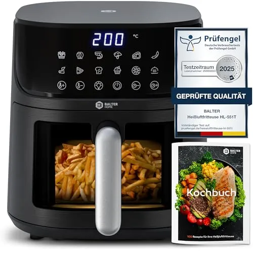 Balter Heißluftfritteuse Airfryer HL-551T, 5,5 L