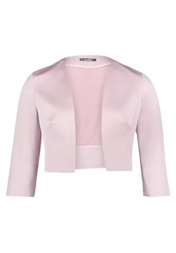 Vera Mont Bolerojacke Falten in Rosa - Elegant und Pflegeleicht - Strickjacke in Größe 40, aus satinartigem Material mit Falten, ideal für elegante Anlässe und pflegeleicht bei 30 °C.