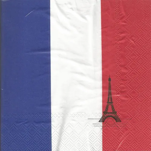 Servietten 3lg.33x33xm FRANKREICH MIT MOTIV DEKO PARTY 20