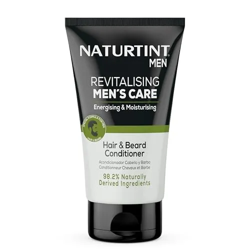 Naturtint | Revitalizing Men's Care | Conditioner für Haar und Bart | Nährt, hydratisiert und revitalisiert | Sanfte und leichte Textur | 98% natürliche Inhaltsstoffe | Mit Ginseng und Maca | 150 ml
