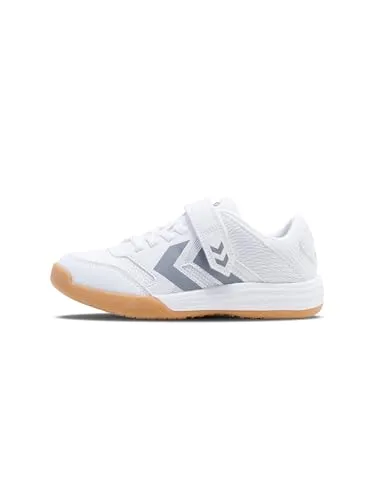 HUMMEL Kinder Freizeitschuhe MULTIPLAY STABLE VC JR - Sneaker mit hervorragendem Grip dank TPR-Außensohle und sechseckigem Profil. Atmungsaktive Mesh-Oberfläche und bequeme EVA-Zwischensohle für optimalen Tragekomfort.
