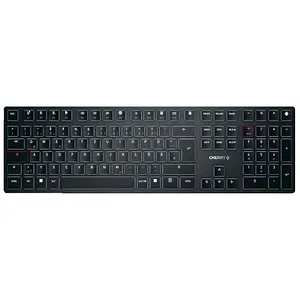 CHERRY KW X ULP - Ultra Flache Mechanische Tastatur, kabellos für bis zu 4 Geräte mit CHERRY MX ULTRA LOW PROFILE Switches und RGB-Beleuchtung