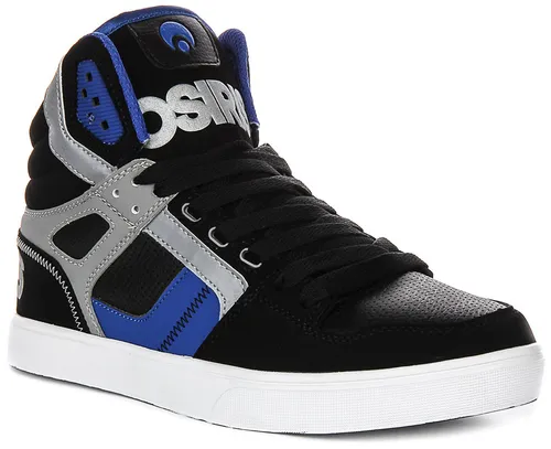 Osiris Clone High Top Schnürtrainer Schwarz Mono Herren Größe UK 6 - 13
