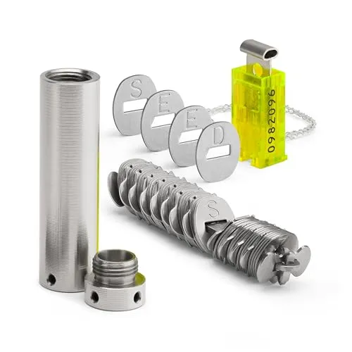 Cryptosteel® Seed12 Metall Backup – Feuer- & Wasserfestes Edelstahl Seed Phrase Speicher für 12 Wörter – Manipulationssicher – Kompatibel mit BIP39 Wallets wie Ledger, Trezor & Coldcard