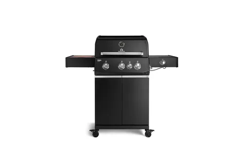 BURNHARD® Gasgrill FRED Deluxe mit 3 Brennern - Vielseitiger Gasgrill mit 3 Brennern für gleichmäßige Hitzeverteilung. Ideal für bis zu 10 Personen, robust und mit zusätzlichem Kochfeld für mehr Flexibilität beim Grillen.