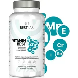 VitaMinBest Komplexe Vitamine & Mineralien 60 Kapseln - Vitamine & Mineralien für allgemeines Wohlbefinden, allergenfrei und aus natürlichen Zutaten – ideal für die tägliche Ergänzung.