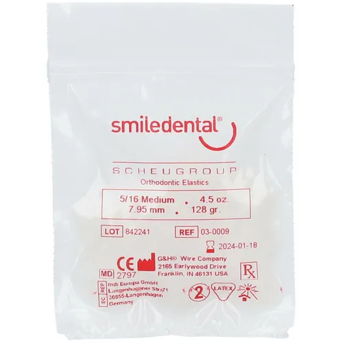 ZAHNSPANGENGUMMIS naturfarb.5/16 med.7,95 mm Latex