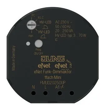 Jung FMUD20250UP Funk-Universal-Dimmer - Smart Home (Haussteuerungen) - Flexibel dimmbar per Funk, ideal zur individuellen Lichtsteuerung in Ihrem Zuhause.