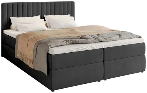 BROMARKT Boxspringbett 140x200 mit Bettkasten von BroMARKT
