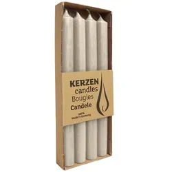 RUSTIC-Stabkerzen Sahara, WENZEL, 250/22 mm, Brenndauer ca. 10h, plastikfrei, 4 Stück