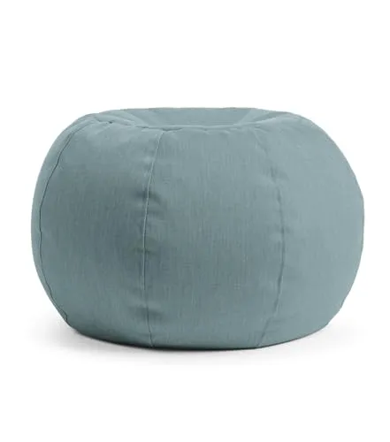mokebo Pouf Der Kugelige - Himmelblau, Sitzhocker für drinnen & draußen - Poufs mit wetterfestem Stoff aus 100% Olefin, ideal für Garten und Balkon. Pflegeleicht und nachhaltig, hergestellt in Deutschland.