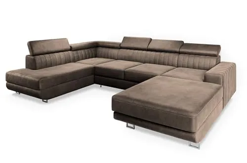 Masseno Ecksofa SIENA L-S mit Schlaffunktion - Sofa mit Bettkasten, ideal für Gäste und Platzsparend. Elegantes Design und hoher Komfort für Ihr Wohnzimmer.