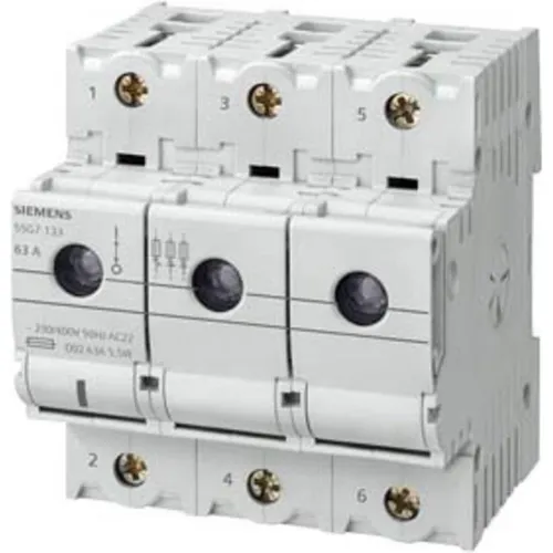 Siemens 5SG7163 NEOZED-Sicherungssockel, MINIZ - Sonstige Elektroinstallationsartikel, zuverlässiger Lasttrennschalter mit 63 A für sichere Stromtrennung und Schutz in Elektroinstallationen.