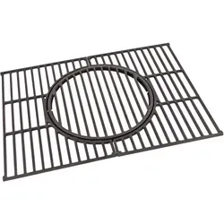 tepro Universal Guss-Grillrost-Set - Grills: Hitzebeständiges Gusseisen mit herausnehmbarer Rostmitte für vielseitige Grillmöglichkeiten. Kompatibel mit verschiedenen Grilltypen und leicht zu reinigen.