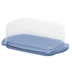 Rotho FRESH Butterdose - Horizon Blue - Milchpulver-Portionierer mit neuartigem Verschlussmechanismus für einfaches Entnehmen und Schneiden der Butter ohne Rand.