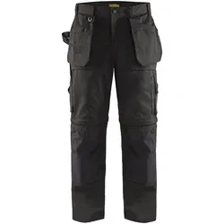 Blakläder Bundhose ZIP OFF 1538 1860 - Schwarz - Größe 44 - Robuste Bundhose mit abnehmbaren Beinen, verstärkten Knie- und Gesäßtaschen, ideal für den professionellen Einsatz. Hoher Tragekomfort durch strapazierfähiges Mischgewebe.