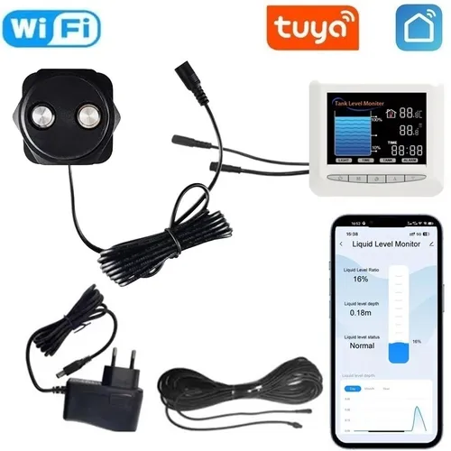 Produktbild Tuya Smart WiFi Flüssigkeitsstandmesser für Zisternen und Tanks