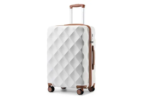 British Traveller Koffer ABS+PC Trolley mit TSA-Schloss, Ideal als Reisekoffer, Rollkoffer