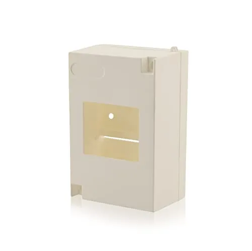 Intratec Sicherungskasten 1-reihig, IP30 – Aufputz Kleinverteiler für 2 Module, kleiner Verteilerkasten für Innenräume, 130 x 87 x 57 mm, Weiß