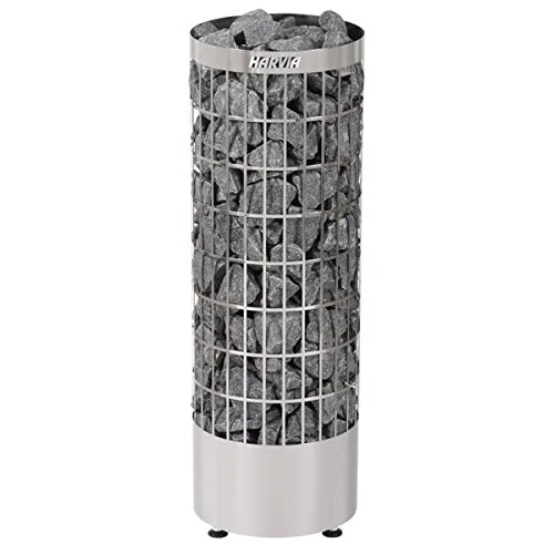 Harvia Saunaofen Cilindro PC90E 9.0kW für externe Steuerung - Saunazubehör, kompakte Abmessungen und benötigt nur eine kleine Standfläche von 52x52cm, ideal für Ihre persönliche Sauna.