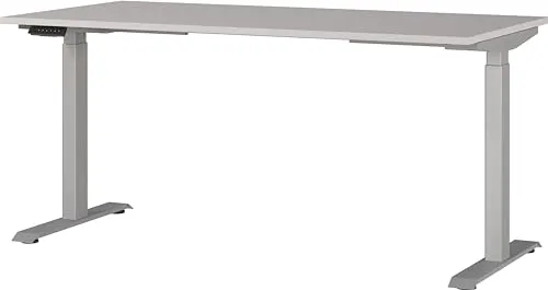 Germania Schreibtisch Jet – elektrisch höhenverstellbar, kaschmir, 160 x 72-120 x 80 cm - Kinderschreibtisch mit elektrischem Antrieb, ideal für flexibles Arbeiten und Lernen. 3 Speicherplätze für individuelle Höheneinstellungen, Made in Germany.