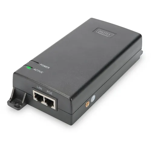 Digitus DN-95104 PoE Injektor 1 GBit/s - NETZWERK ZUBEHÖR & KABEL, minimiert Verkabelungsaufwand für PoE-Geräte wie IP-Kameras und ermöglicht Installation ohne separate Stromleitungen.