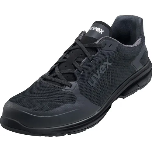 Uvex 1 Sport Sicherheitsschuhe S1 P SRC ESD - Schwarz, Größe: 44 - Herren Industrie & Handwerk Schuhe, atmungsaktives Textil-Obermaterial und rutschfeste, profilierte Sohle für optimalen Tragekomfort und Sicherheit bei der Arbeit.