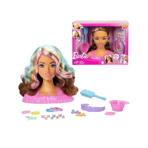 Barbie-Puppe Styling-Kopf mit braunem Haar