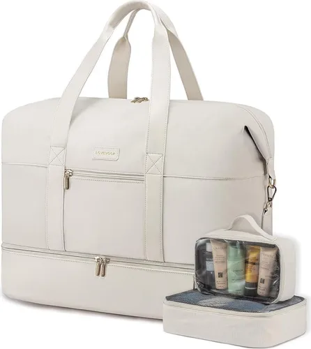LOVEVOOK Weekender Reisetasche Damen Sporttasche Handgepäck - Vielseitige Weekender Tasche für Sport, Klinikaufenthalt oder als Handgepäck. Robustes Material, wasserdichte Innentasche und separates Schuhfach bieten optimalen Komfort für jede Reise.