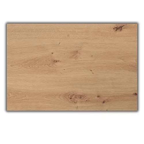 bümö Tischplatte 120x80 cm in Asteiche - Kratzfest & Pflegeleicht - Kinderschreibtische mit 120 kg Tragkraft, ideal für DIY Homeoffice Schreibtische. Melaminharzbeschichtung sorgt für hohen Glanz und Kratzfestigkeit.