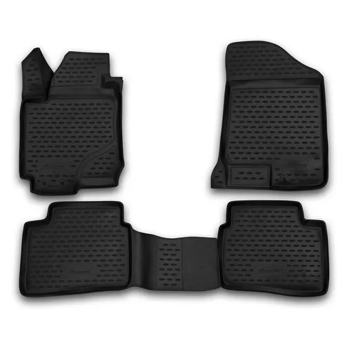 Element 3D Gummimatten für KIA Ceed 2007-2012 - Passgenau und Robust - Fußmatten für Kia Ceed | 100% Allwetterschutz, geruchsneutral und langlebig. Perfekte Passform dank digitalem Präzisions-Laserscanner, einfach zu reinigen für ein neuwertiges Auto.