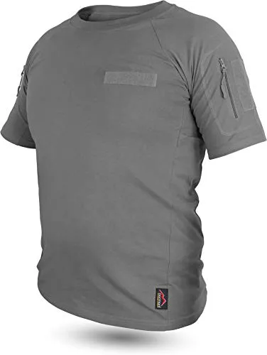 Tactical BDU Kampfshirt mit Klettpatches und Taschen - Militäruniformen, atmungsaktives T-Shirt aus 100 % Baumwolle mit Reißverschlusstaschen und versteckten Seitentaschen für optimalen Komfort und Funktionalität.