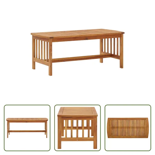 The Living Store Couchtisch aus Akazienholz 102x50x43 cm
