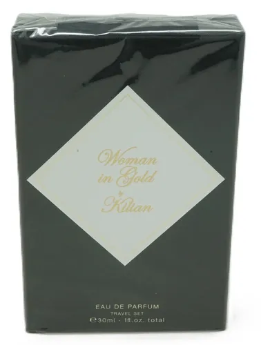 Kilian Woman in Gold Eau de Parfum Travel Set 30 ml - Parfüm-Geschenkset für Damen, inspiriert von zeitloser Weiblichkeit mit floralen Noten und Vanille – ideal für unterwegs und als stilvolles Geschenk.