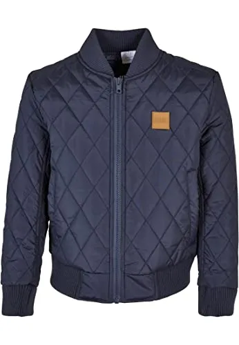 Urban Classics Herren Boys Diamond Quilt Nylon Jacket Navy, 146/152
