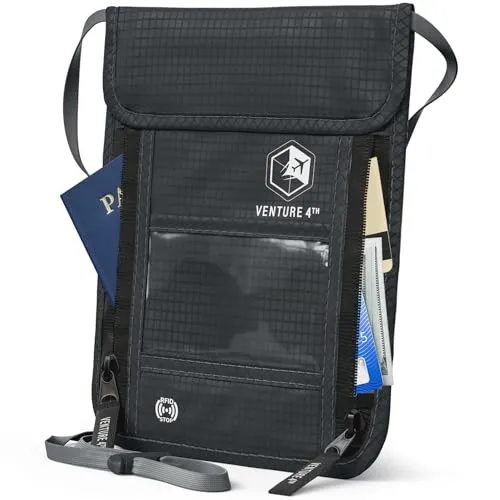 Reise Brustbeutel Brusttasche Reisegeldbeutel mit RFID-Blockierung