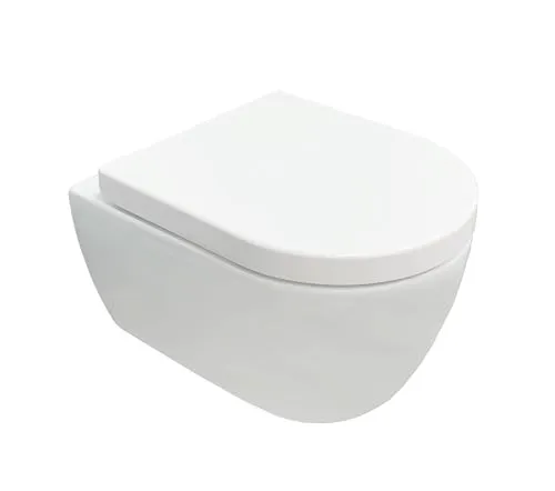 NEG Design Hänge-WC Uno11RK - Sanitäranlagen & Zubehör, spülrandloses WC mit Nano-Versiegelung für optimale Hygiene und einfache Reinigung, ideal für moderne Bäder.