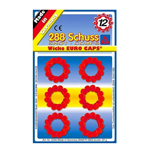 Schrödel J.G. GmbH 8030248 Spielzeug-Munition für 12-Schuss Spielzeugpistolen, 288 Schuss, Einheitsgröße