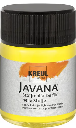 Kreul Javana Stoffmalfarbe für helle Stoffe citron 50 ml