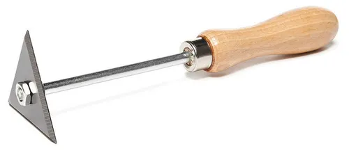 varivendo Dreikantschaber Dreikant Zugschaber Holzgriff, ohne Klinge, 1 Stück Farbschaber Dreieckschaber Industrieschaber