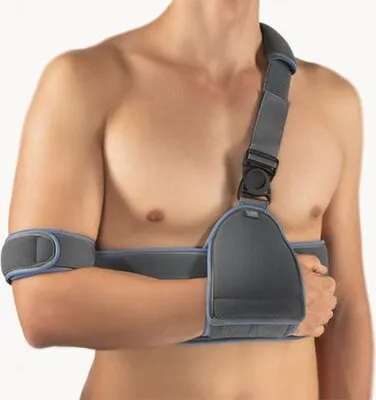 Bort Schulter-Arm-Adduktionsorthese OmoXpress, grau Gr. 1 - Sonstige Fitnessgeräte, stabile Fixierung des Schultergelenks mit beidseitig tragbarem Design für hohen Tragekomfort und einfache Handhabung.