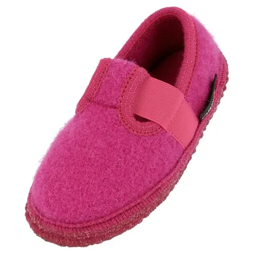 HAFLINGER Joschi Flache Kinder Hausschuhe unisex, Pink (Inka 30), EU Gr. 26