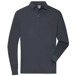 Langarm Poloshirt JN1842 - James & Nicholson 5XL - Arbeits- & Schutzkleidung, strapazierfähiges und pflegeleichtes Polo für Freizeit und Business, erhältlich in verschiedenen Farben und Größen von XS bis 6XL.