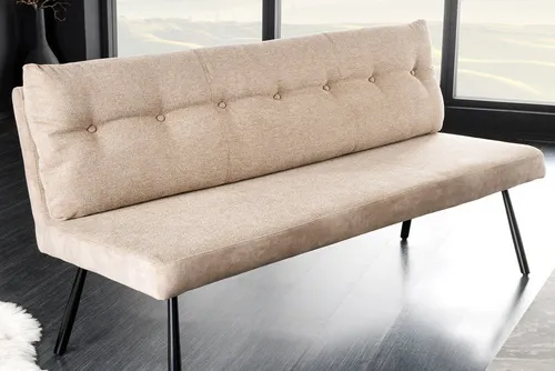 Riess-Ambiente BIG GEORGE Sitzbank 160cm in beige von Riess-Ambiente