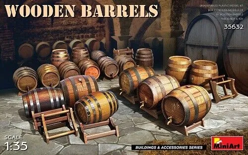 Miniart 35632 - 1:35 Wooden Barrels - Neu