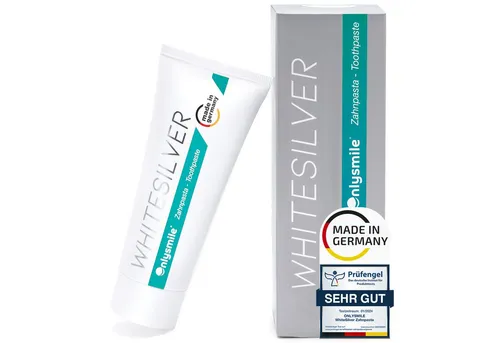 OnlySmile Zahnpasta mit Silber - Optimale tägliche Zahnreinigung für Kariesschutz, (1-St)