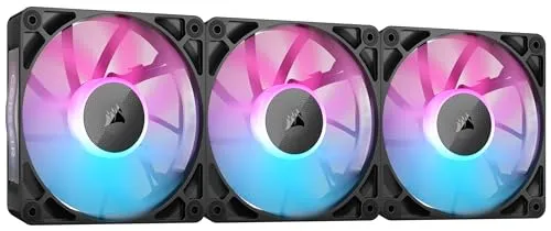 Corsair iCUE LINK RX120 RGB - 120 mm Gehäuselüfter, 3er Set mit RGB-Beleuchtung für optimale Kühlung und stylisches Design