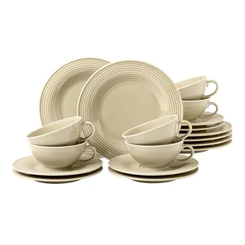 Seltmann Weiden Teeservice Geschirr-Set Beat (18-tlg) für 6 Personen
